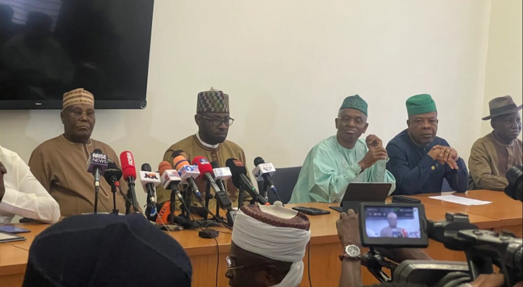 Atiku, el-Rufai, Tanko form coalition to challenge Tinubu in 2027